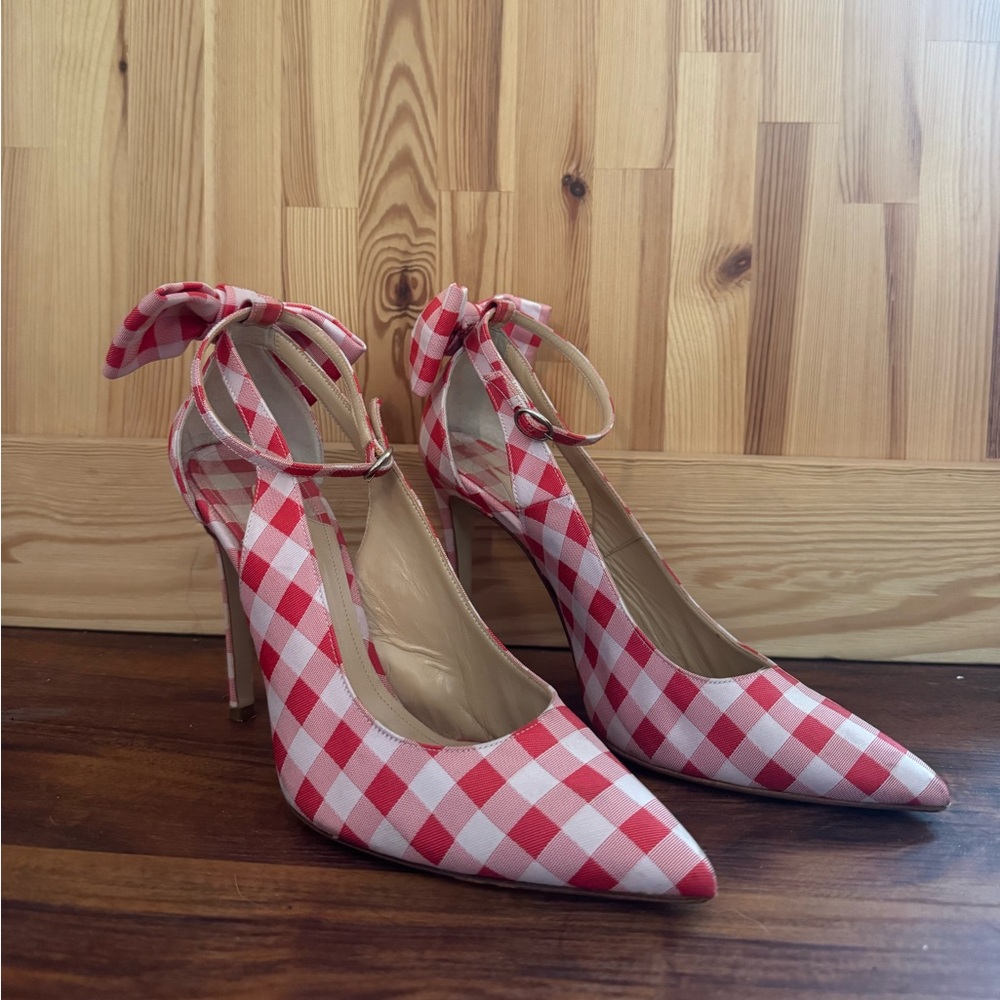 Paul Andrew Picnic Check Heels